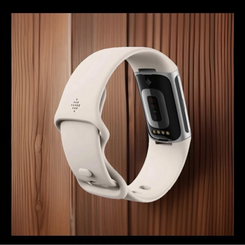 fitbit Slim Activity Tracker with Cream Silicone Band